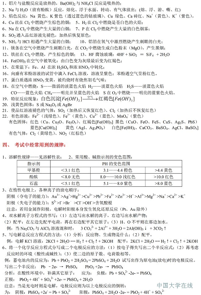 高考<a href='/Gaokao/Professional/Details/070301'>化学</a>知识点大全 教你轻松得高分