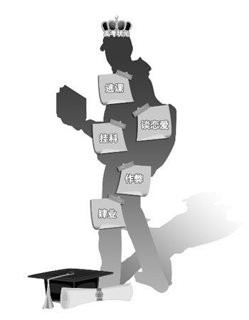 高考状元大学生活：全都逃过课 过半挂过科