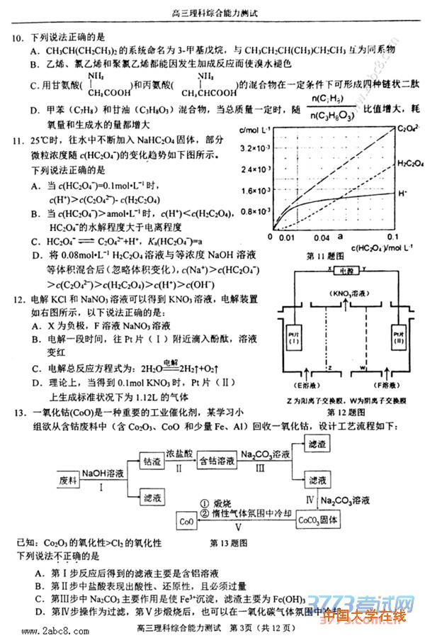 2016温州二模理综2016年温州市高三第二次适应性测试理综试题