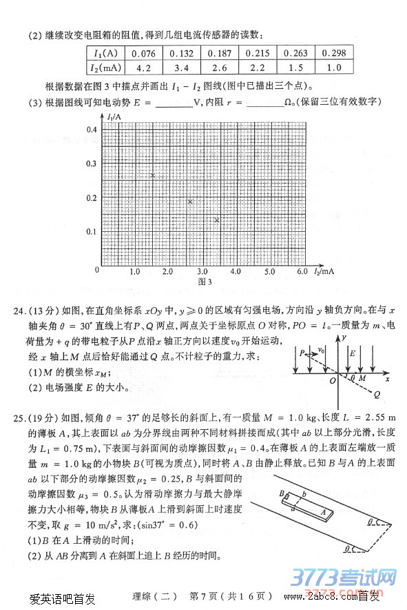 1461493679697333.jpg 2016太原二模理综答案太原市2016年高三年级模拟试题二理科综合试题答案